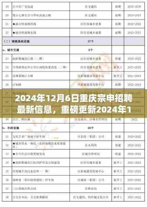 2024年重庆宗申最新招聘信息全解析,职业梦想从这里启航