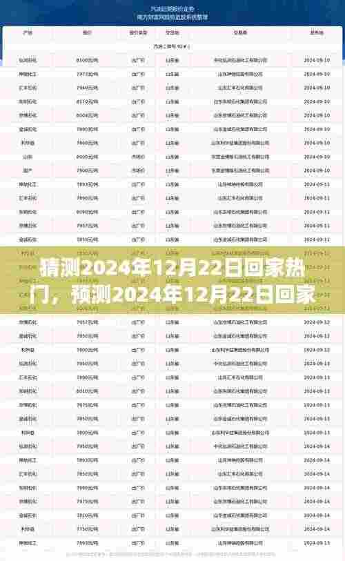 2024年12月22日返乡趋势展望,热门回家趋势预测与未来返乡潮流分析