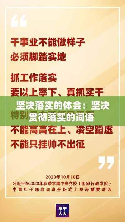 坚决落实的体会:坚决贯彻落实的词语