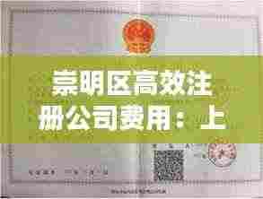 崇明区高效注册公司费用：上海崇明区公司注册 