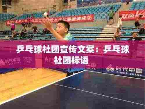 乒乓球社团宣传文案:乒乓球社团标语
