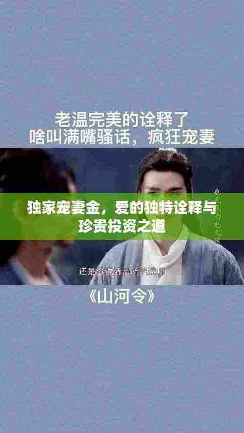 独家宠妻金，爱的独特诠释与珍贵投资之道