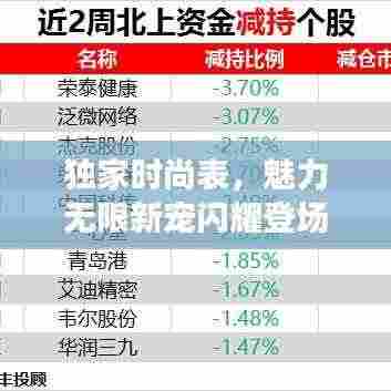 独家时尚表，魅力无限新宠闪耀登场