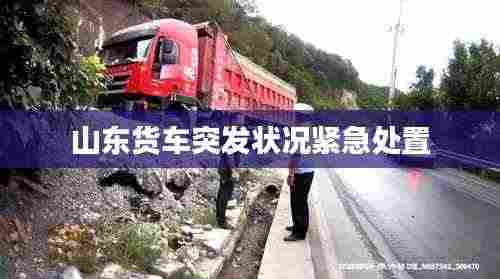 山东货车突发状况紧急处置
